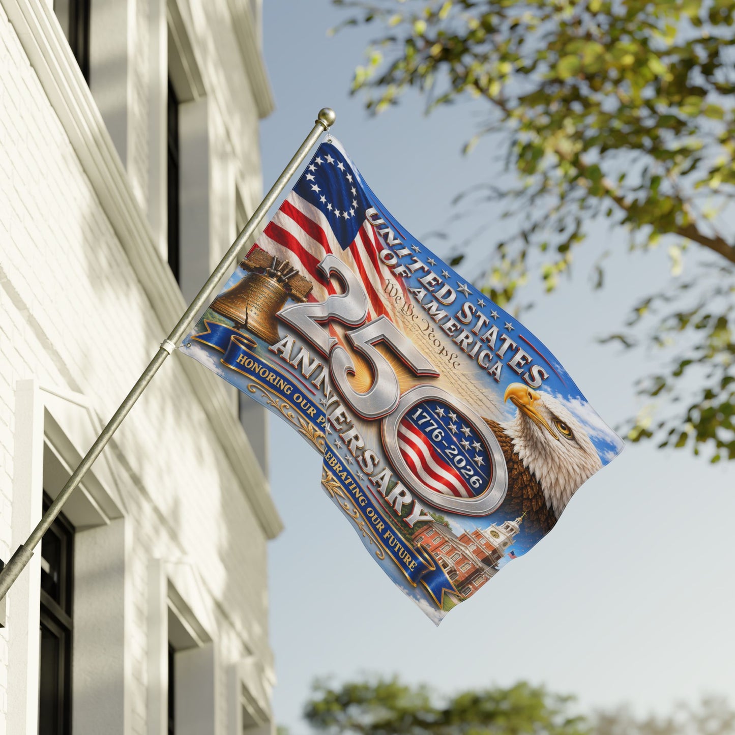 America 250 Anniversary Flag Celebrating Freedom And Family