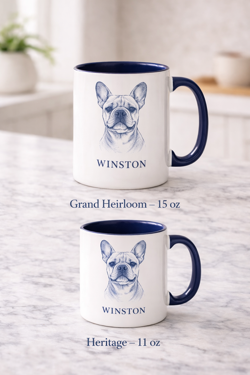 The Heirloom Ink™ Personalized French Bulldog Portrait Mug