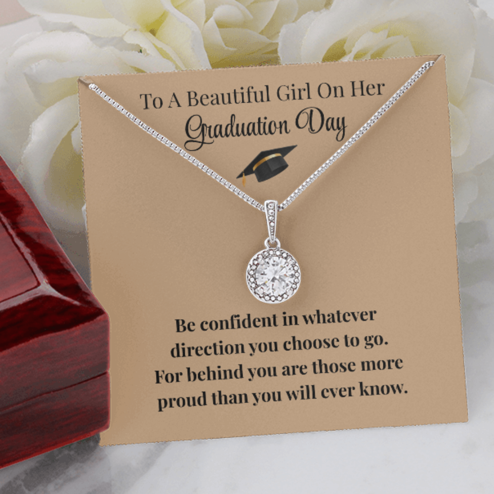 Beautiful Girl Graduation Necklace Gift Encouragement Love Keepsake