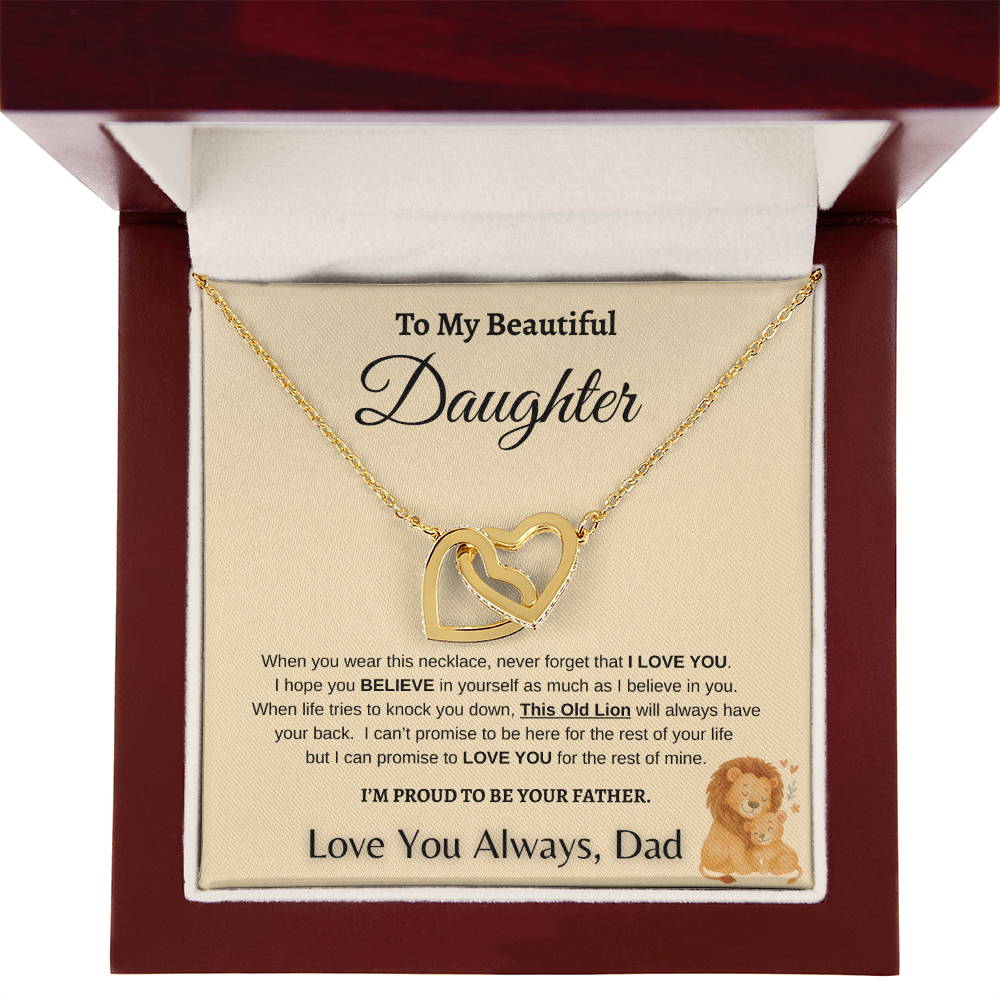 Father To Daughter Forever Linked Hearts Jewelry Gift