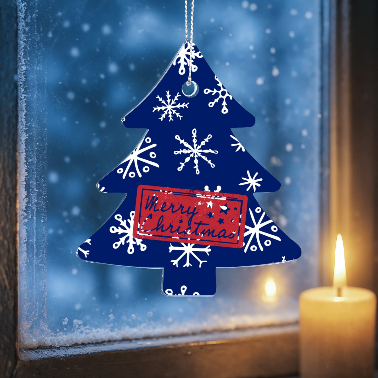 Blue Snowflake Christmas Tree Ornament Holiday Décor Gift
