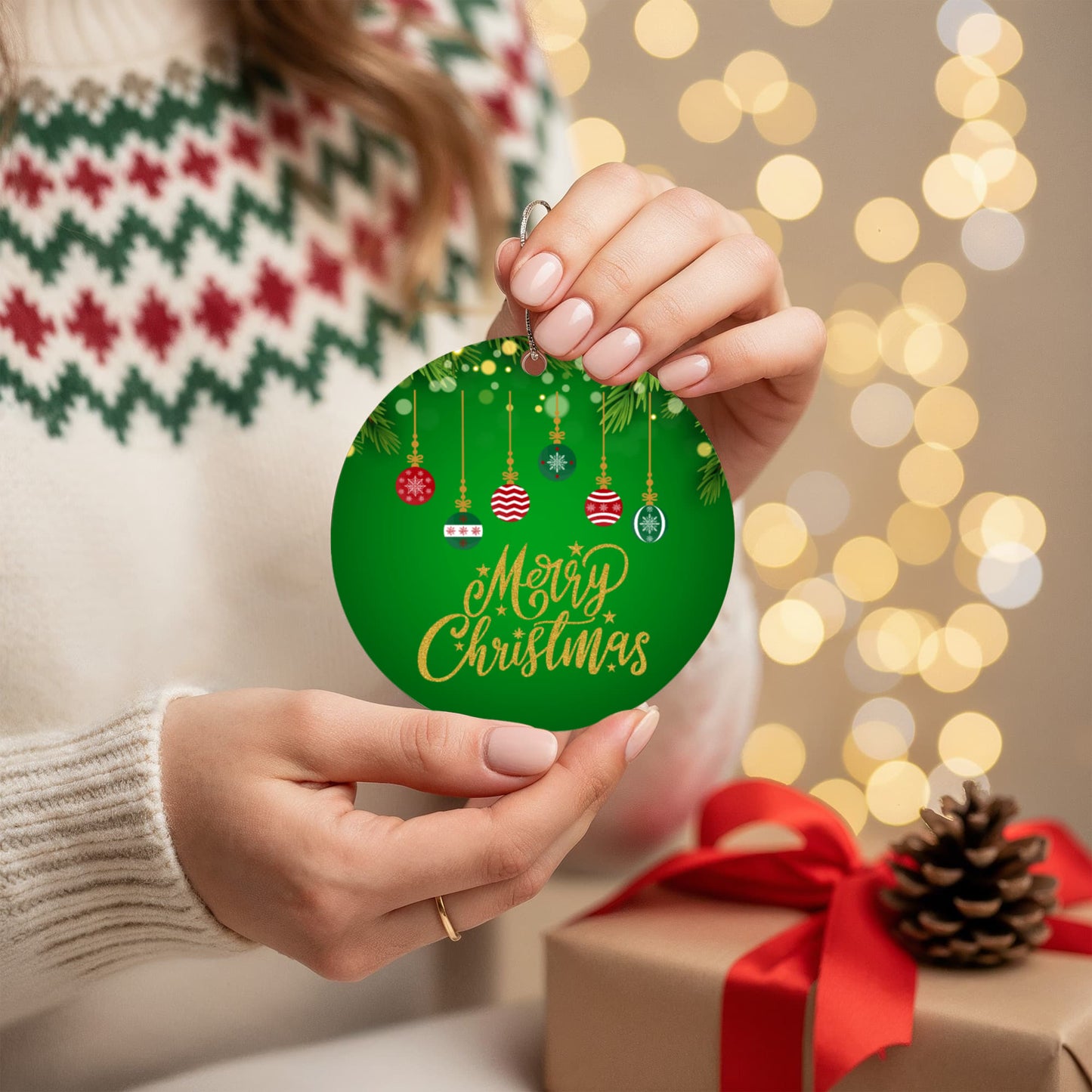 Merry Christmas Ornament Celebrating Cherished Holiday Family Traditions