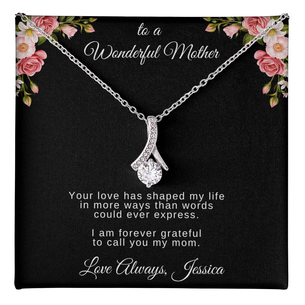 Mother’s Day Necklace Gift – Personalized Message Card for Mom