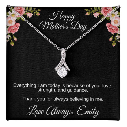 Mother’s Day Necklace Gift – Personalized Message Card for Mom
