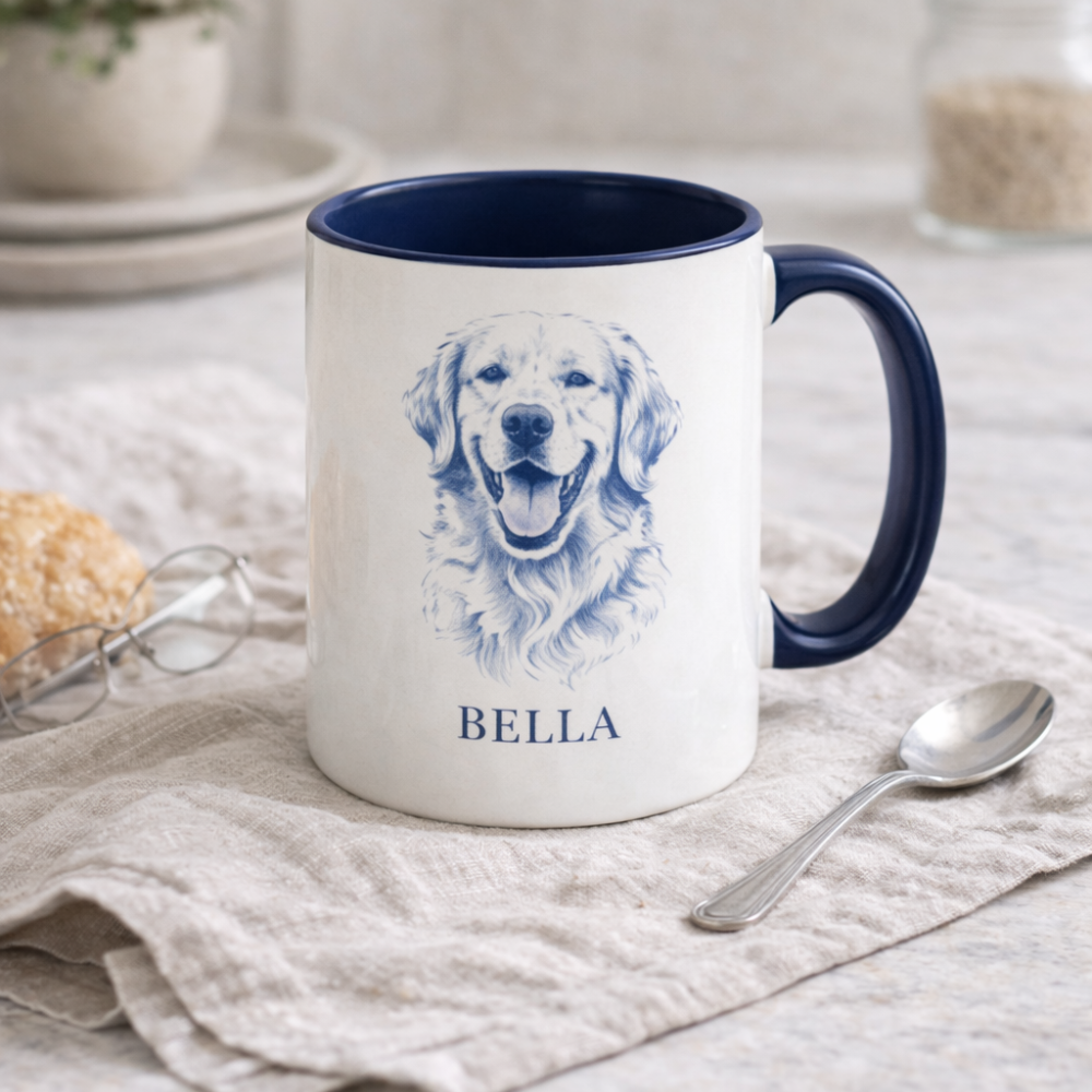 The Heirloom Ink™ Personalized Golden Retriever Portrait Mug