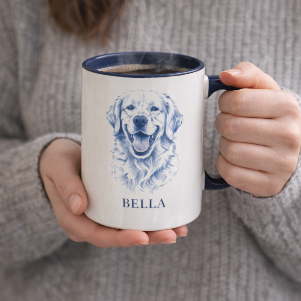 The Heirloom Ink™ Personalized Golden Retriever Portrait Mug