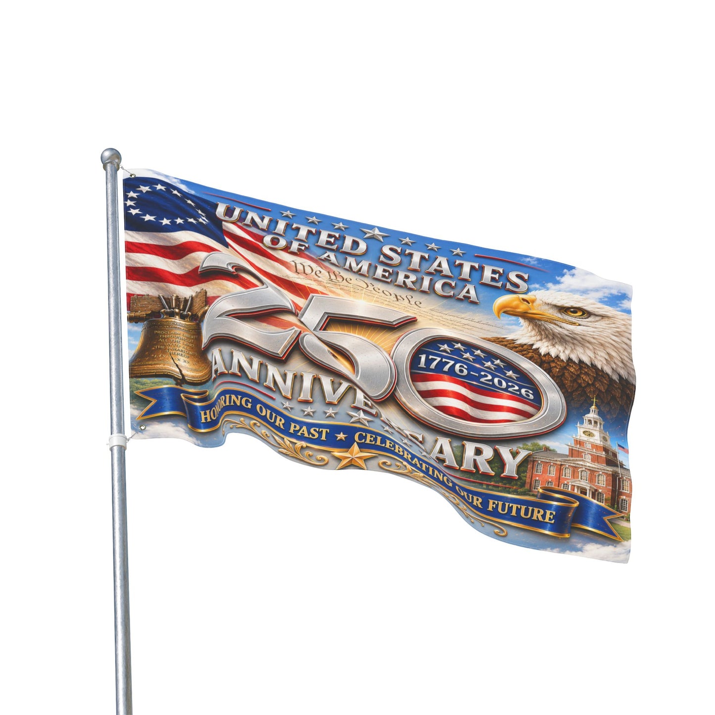 America 250 Anniversary Flag Celebrating Freedom And Family