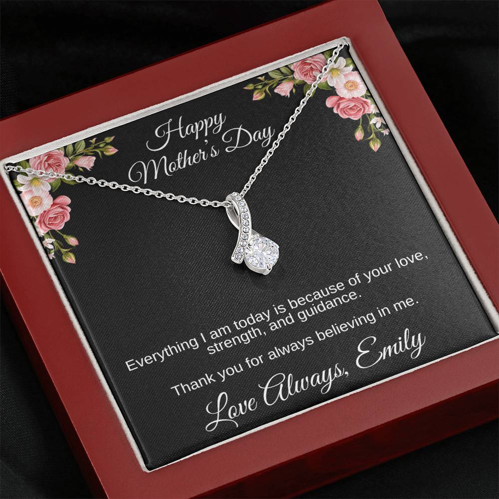 Mother’s Day Necklace Gift – Personalized Message Card for Mom