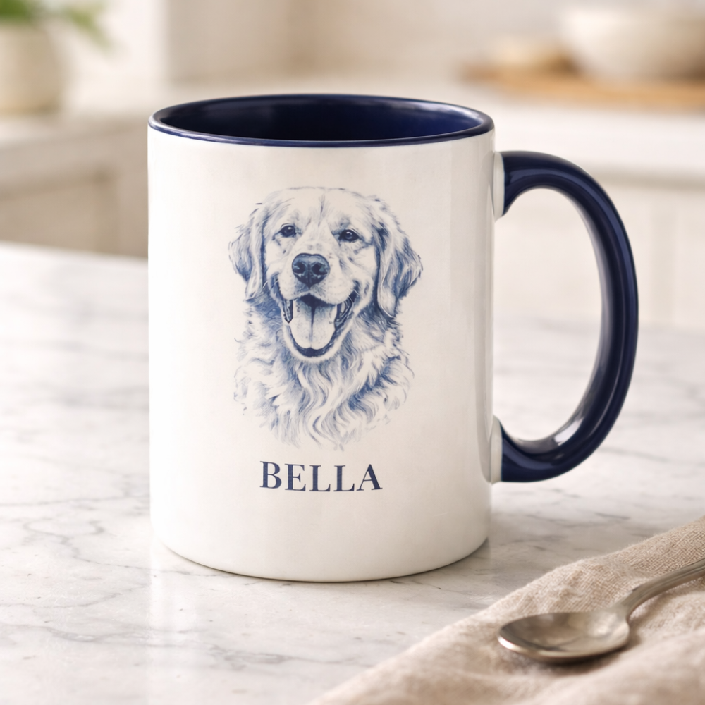 The Heirloom Ink™ Personalized Golden Retriever Portrait Mug