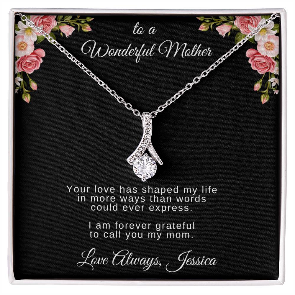 Mother’s Day Necklace Gift – Personalized Message Card for Mom