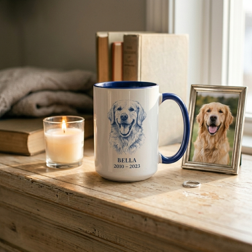 The Heirloom Ink™ Personalized Golden Retriever Portrait Mug