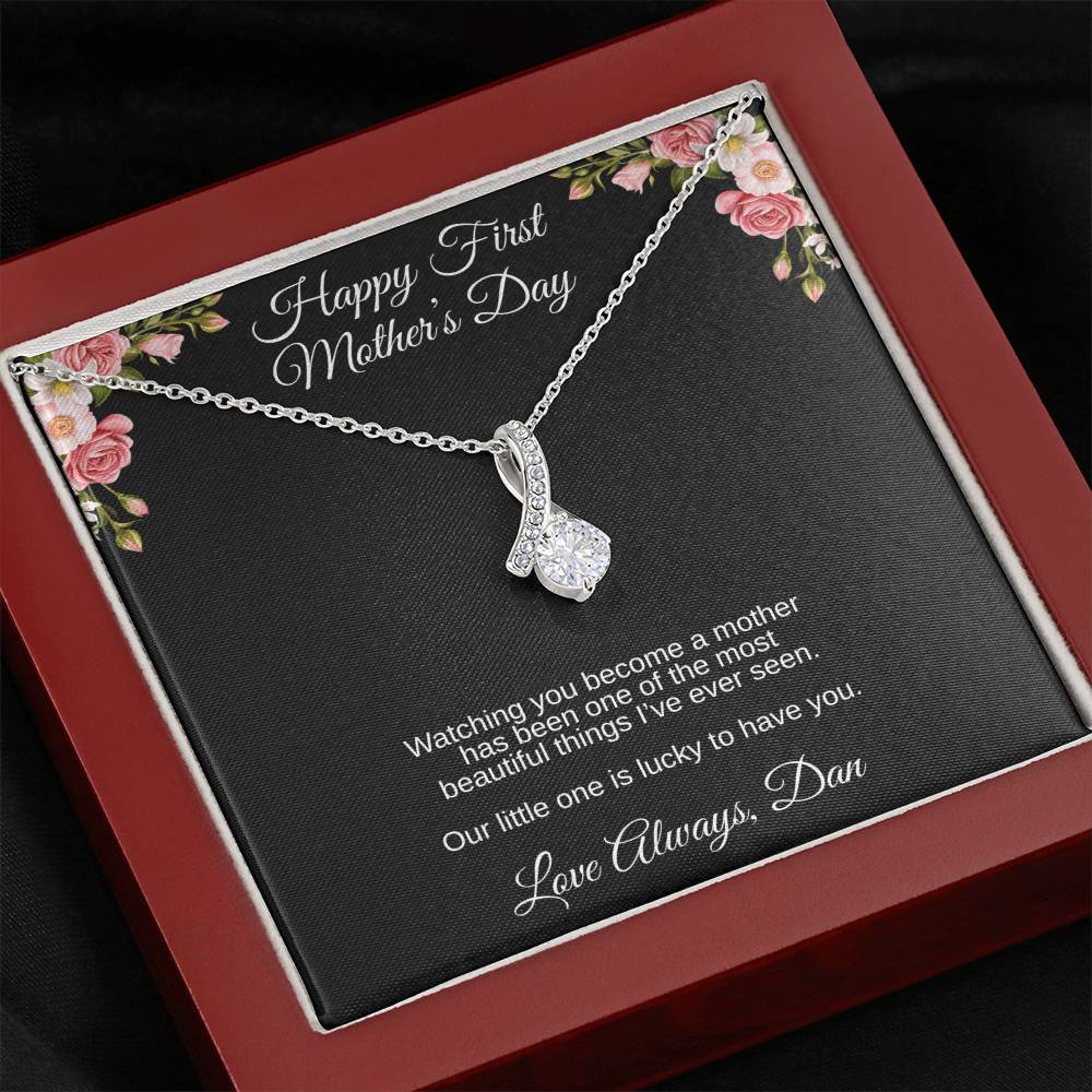 Mother’s Day Necklace Gift – Personalized Message Card for Mom
