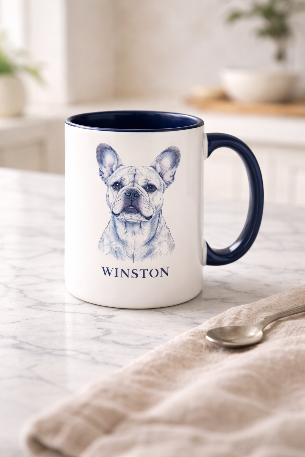 The Heirloom Ink™ Personalized French Bulldog Portrait Mug