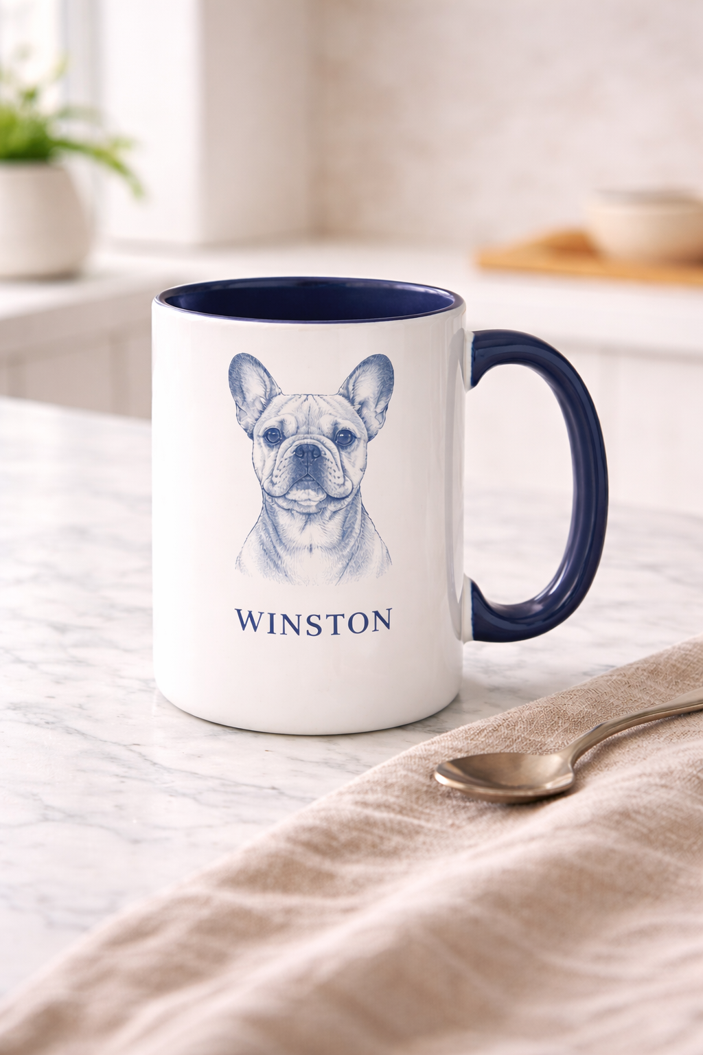 The Heirloom Ink™ Personalized French Bulldog Portrait Mug