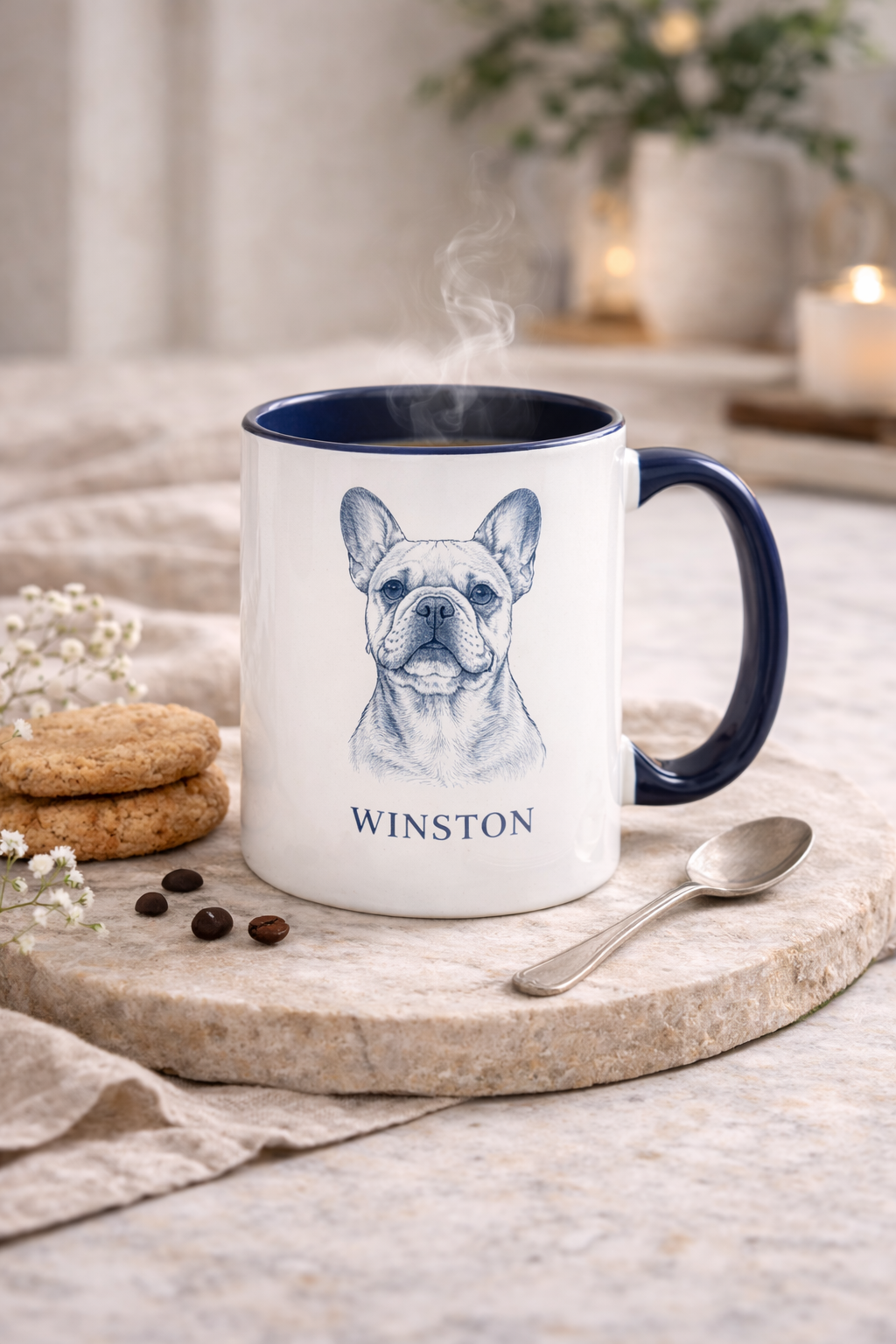 The Heirloom Ink™ Personalized French Bulldog Portrait Mug
