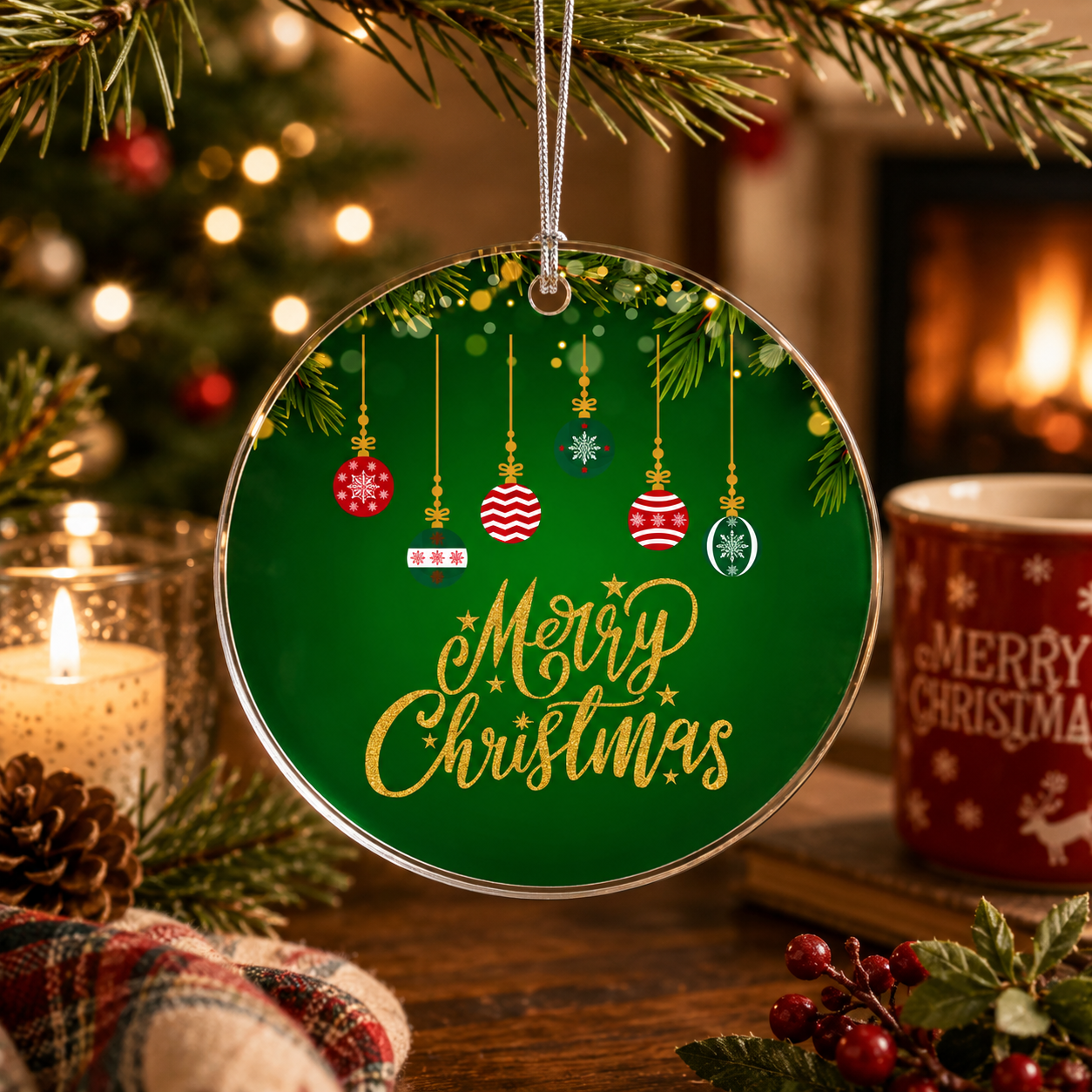 Merry Christmas Ornament Celebrating Cherished Holiday Family Traditions