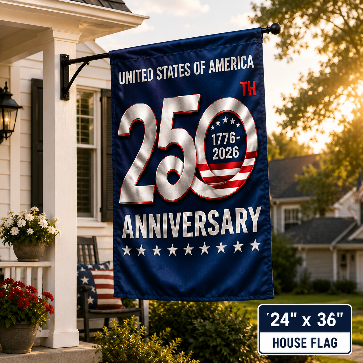 250th United States Anniversary Outdoor Flag — 1776–2026 Celebration Flag