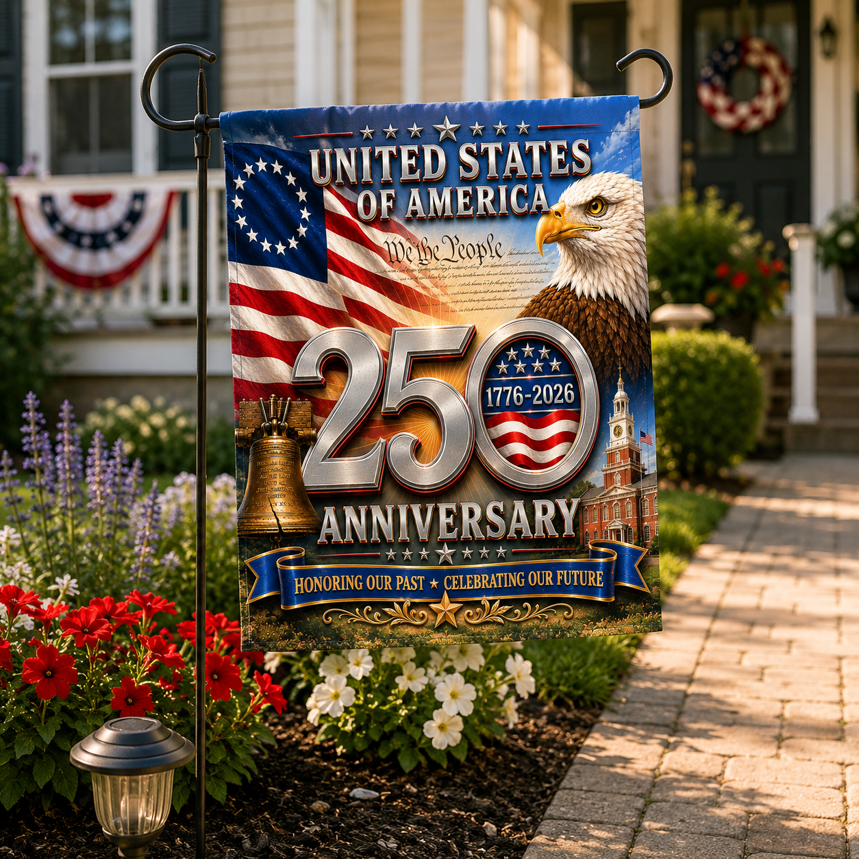 America 250 Anniversary Flag Celebrating Freedom And Family