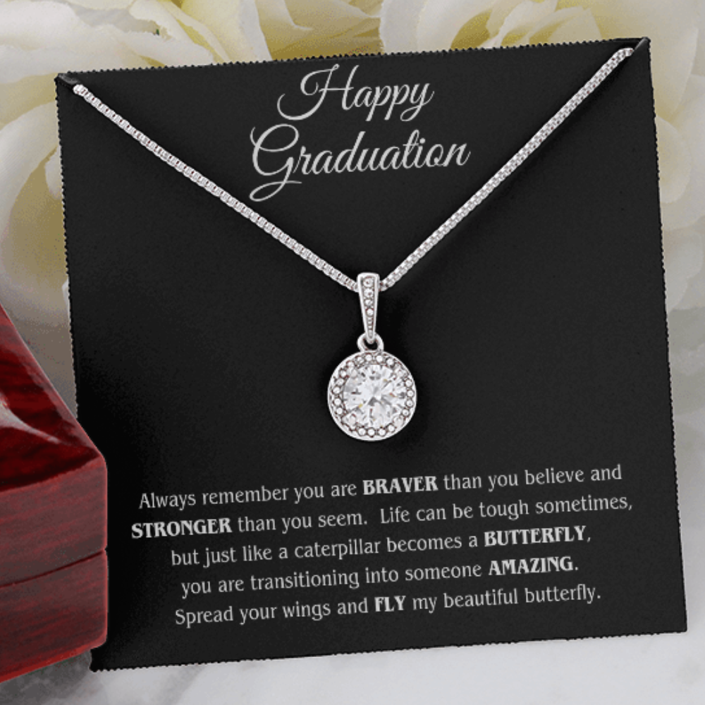 Graduation Gift Necklace For Daughter From Mom With Love