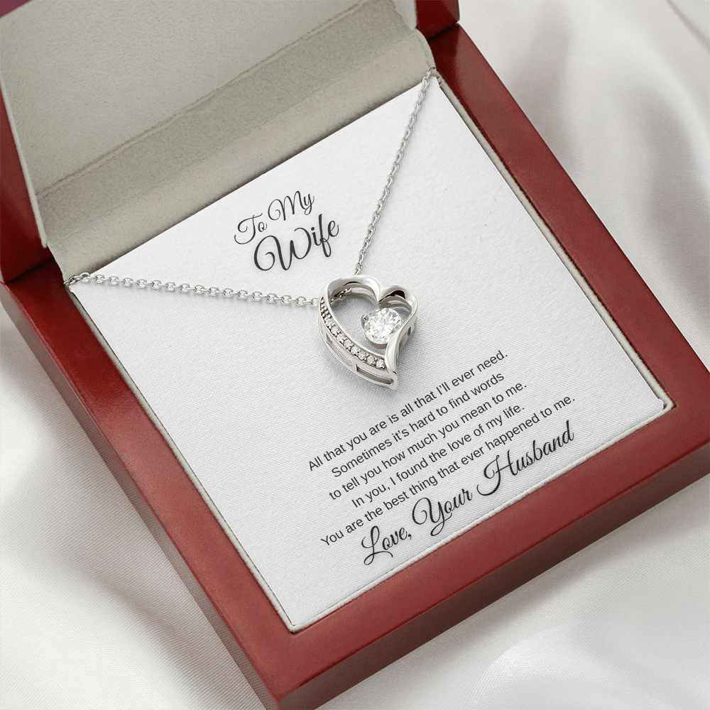 Stunning Forever Love Heart Necklace For My Wife