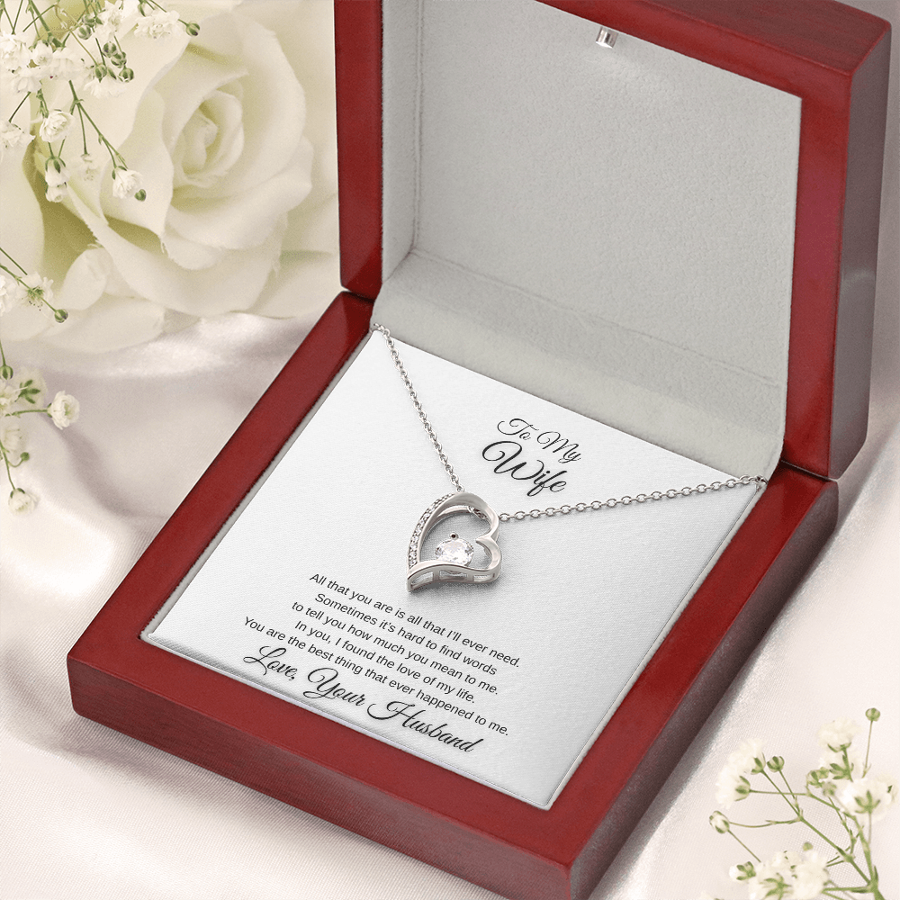 Stunning Forever Love Heart Necklace For My Wife