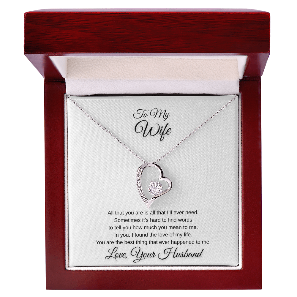 Stunning Forever Love Heart Necklace For My Wife