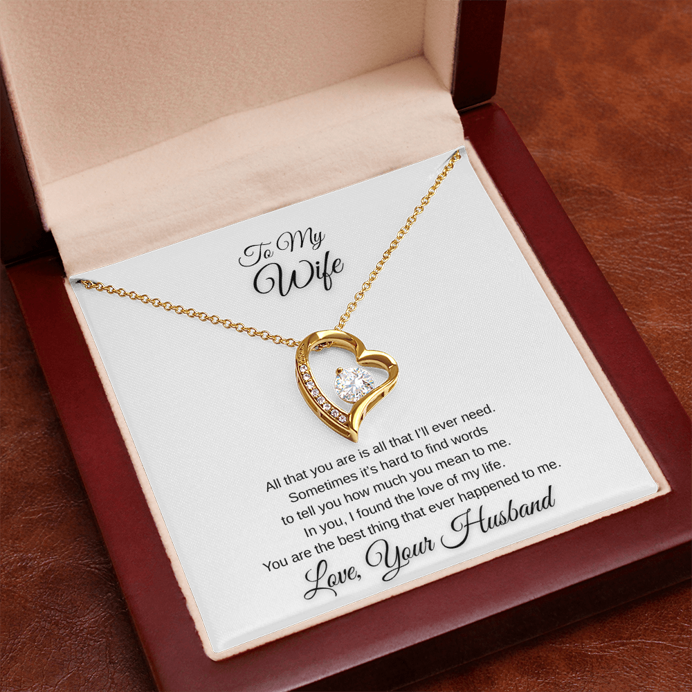 Stunning Forever Love Heart Necklace For My Wife