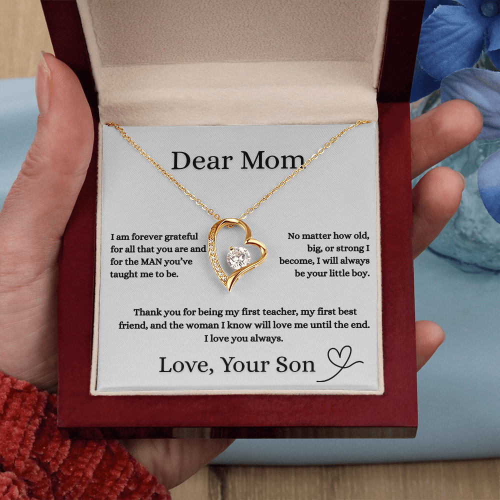Dear Mom Love Necklace Gift From Your Son