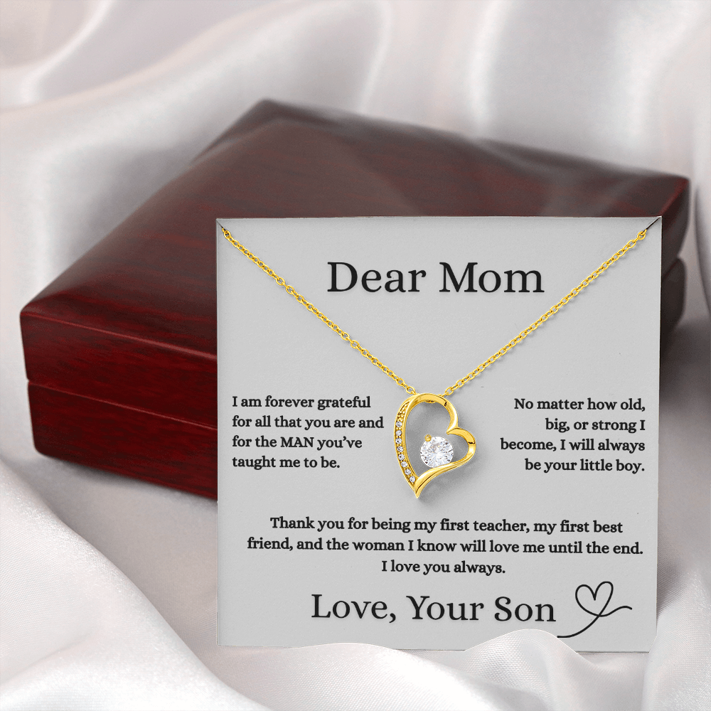 Dear Mom Love Necklace Gift From Your Son