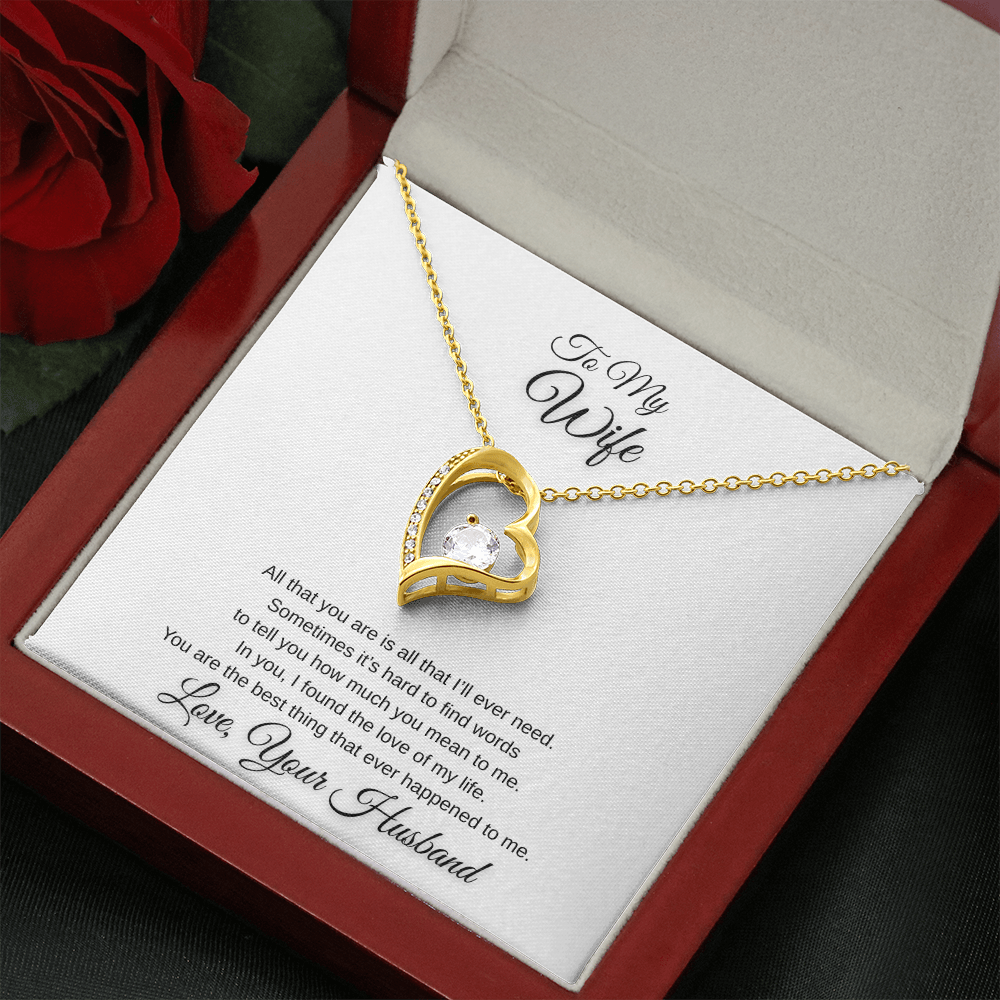 Stunning Forever Love Heart Necklace For My Wife