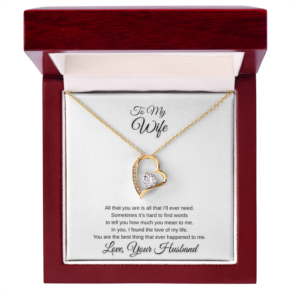 Stunning Forever Love Heart Necklace For My Wife