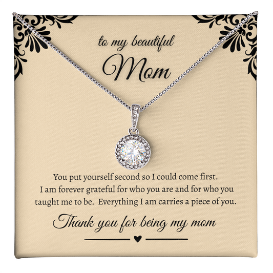Heartfelt Gift For Mom Sparkling Eternal Hope Necklace