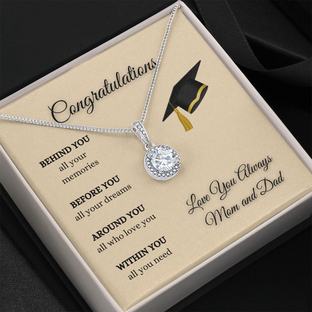 Daughter Graduation Necklace Love From Mom and Dad