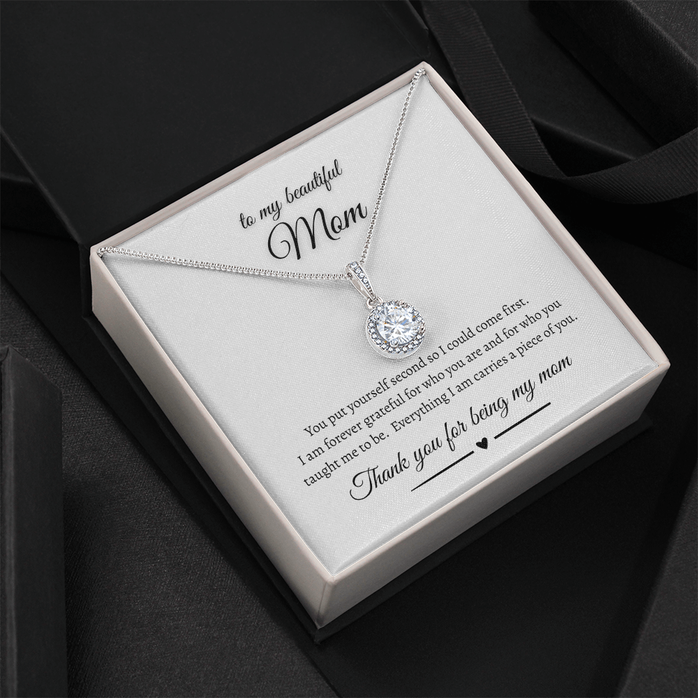 To My Beautiful Mom Eternal Hope Necklace Gift