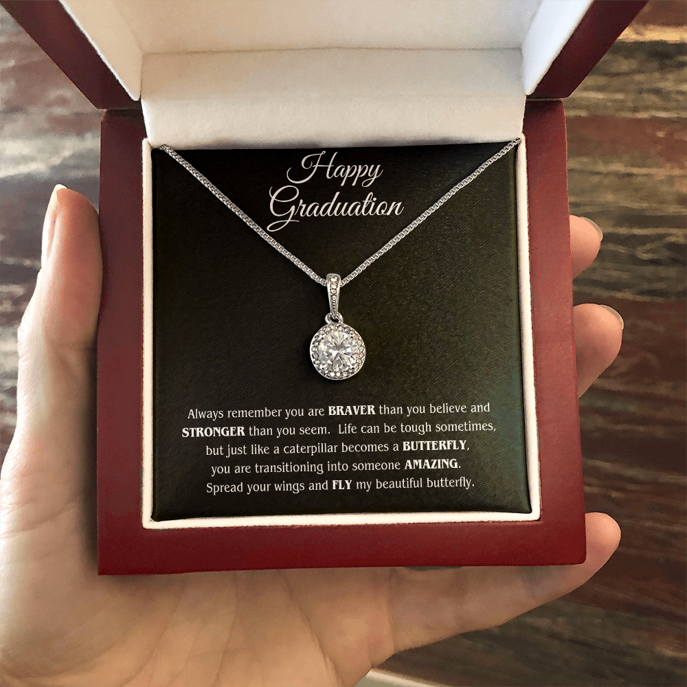 Graduation Gift Necklace For Daughter From Mom With Love