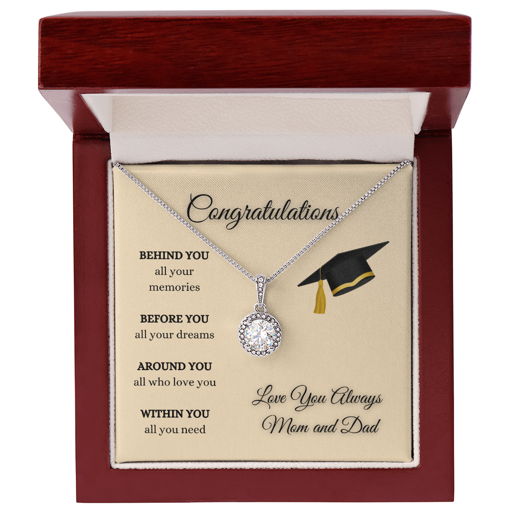 Daughter Graduation Necklace Love From Mom and Dad