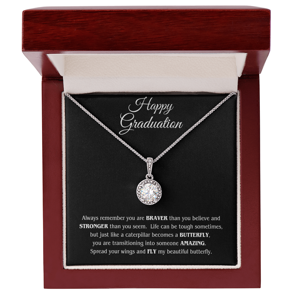 Graduation Gift Necklace For Daughter From Mom With Love