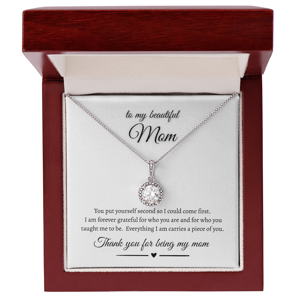 To My Beautiful Mom Eternal Hope Necklace Gift