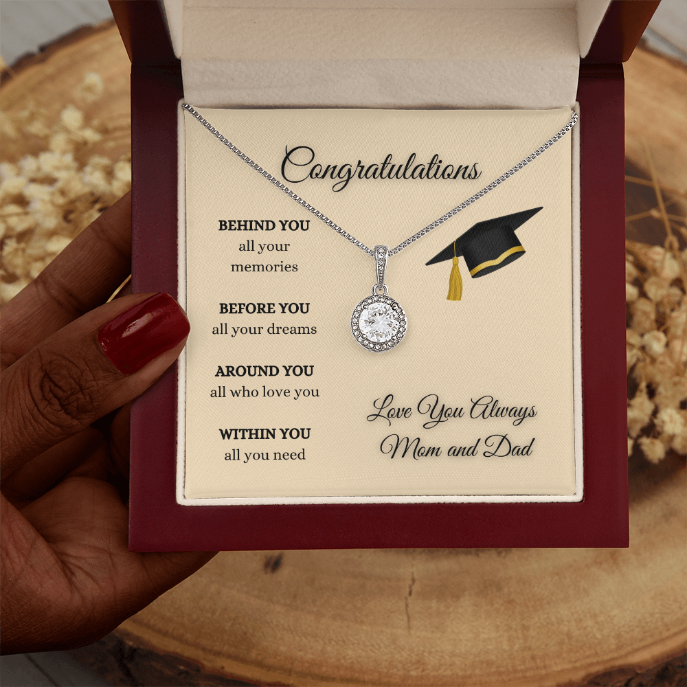 Daughter Graduation Necklace Love From Mom and Dad