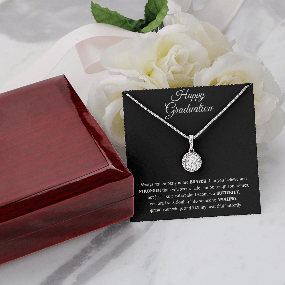 Graduation Gift Necklace For Daughter From Mom With Love