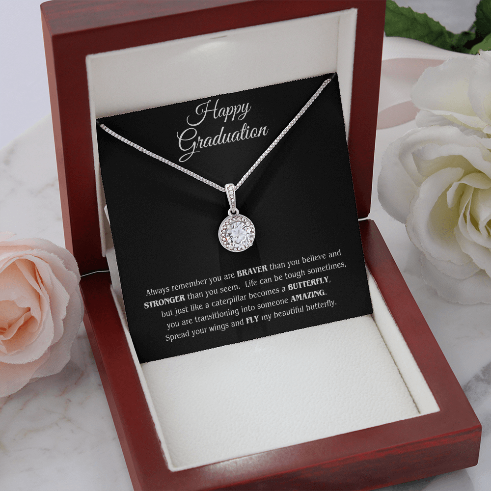 Graduation Gift Necklace For Daughter From Mom With Love