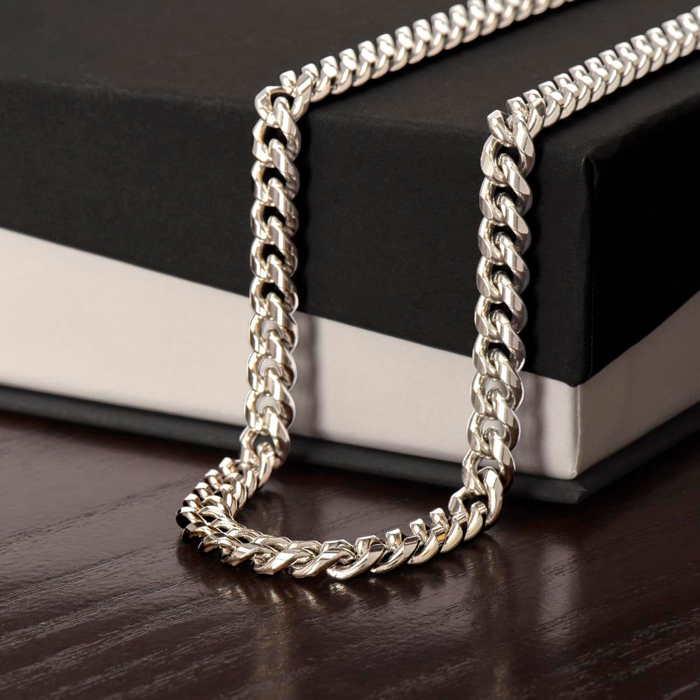 To My Son From Mom Inspirational Cuban Link Chain