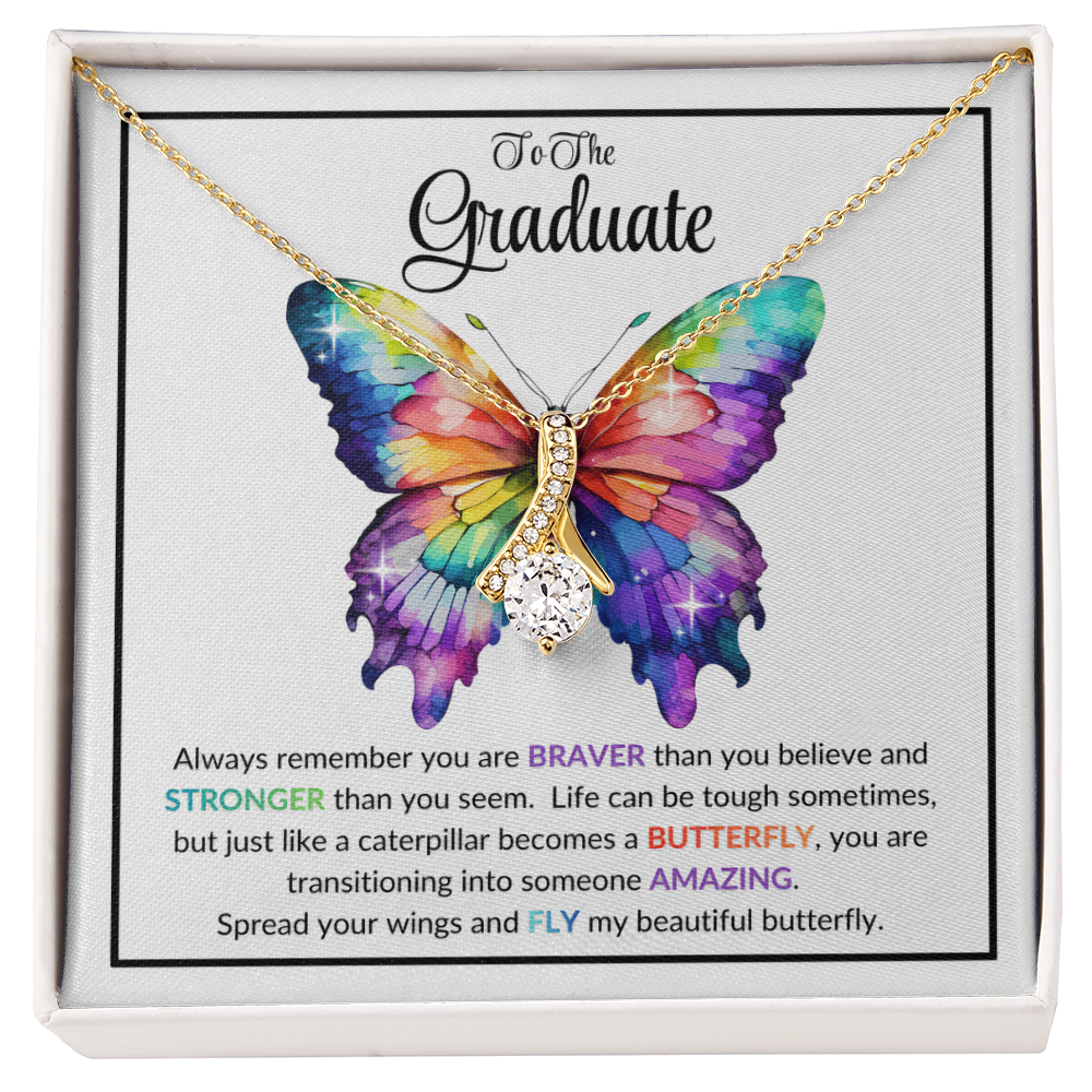 Graduation Gift Butterfly Necklace For Daughter From Mom