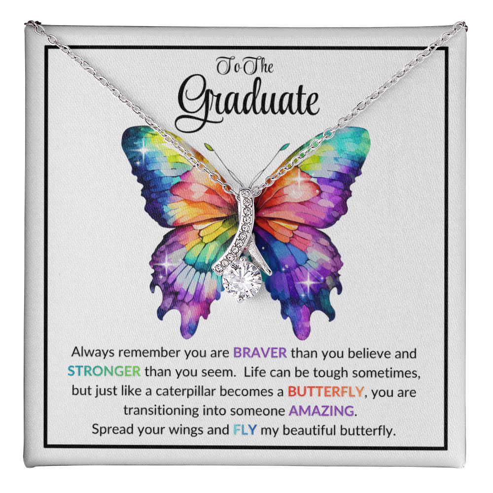 Graduation Gift Butterfly Necklace For Daughter From Mom