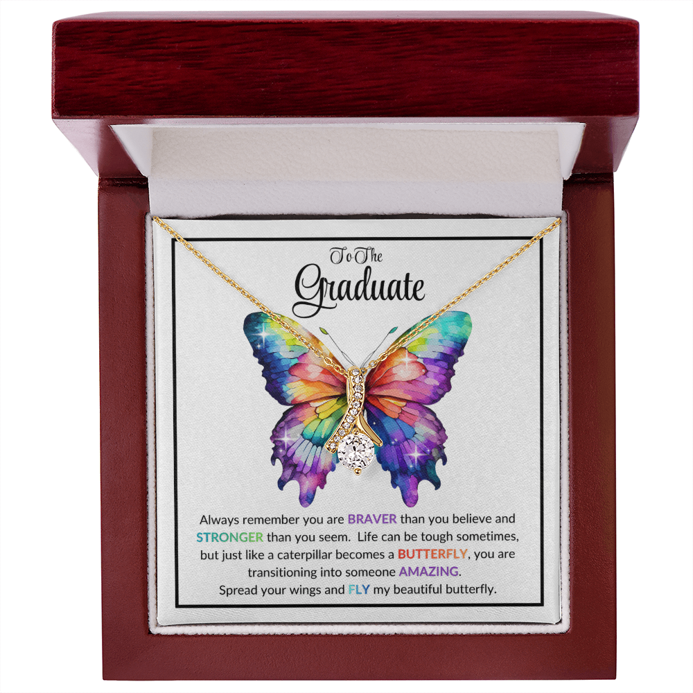 Graduation Gift Butterfly Necklace For Daughter From Mom