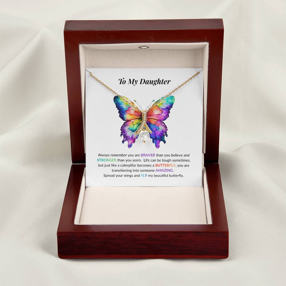 Daughter Butterfly Necklace