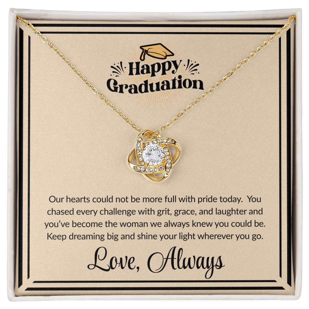 Graduation Gift Love Knot Necklace Daughter Love Always