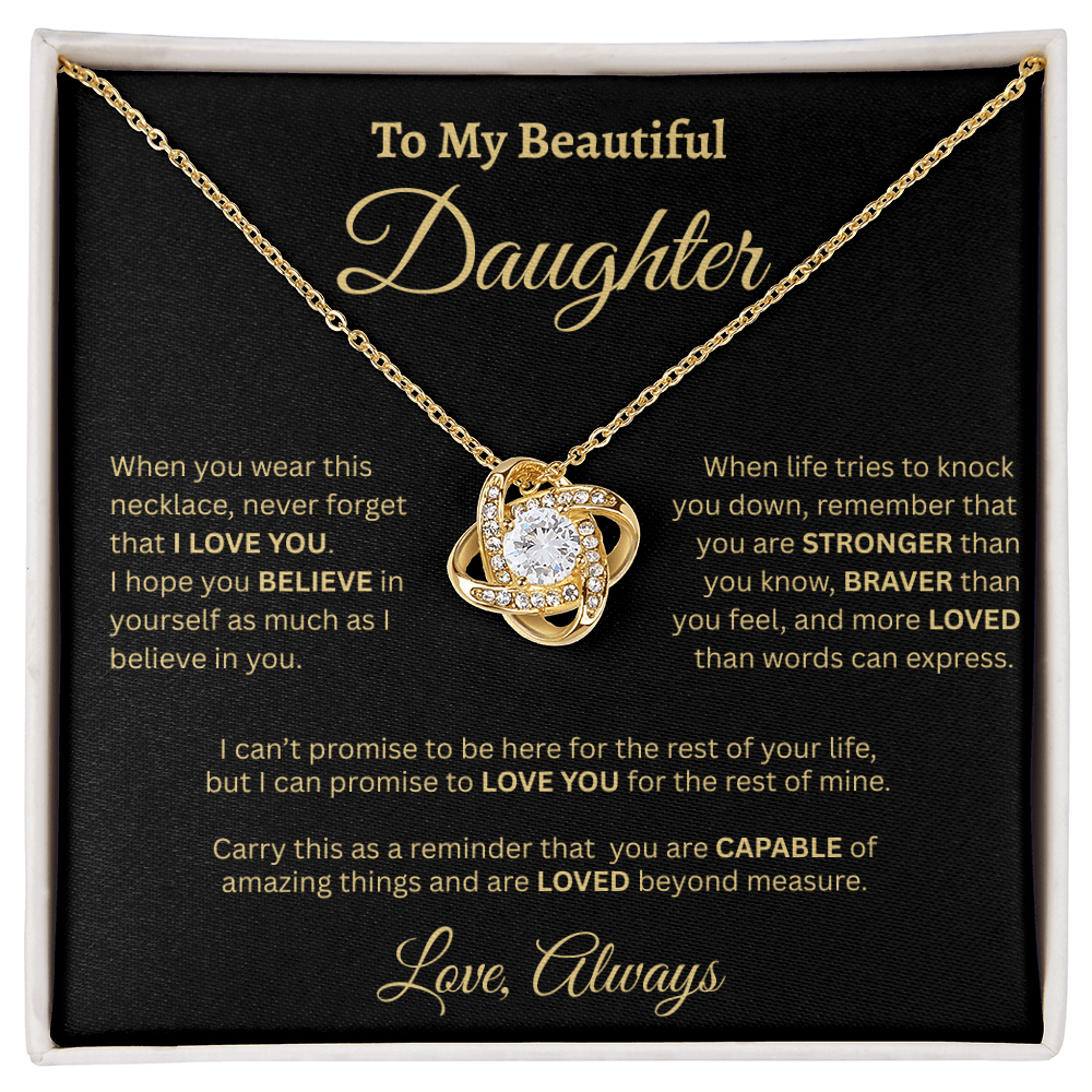 To My Daughter Believe In Yourself Necklace Gift