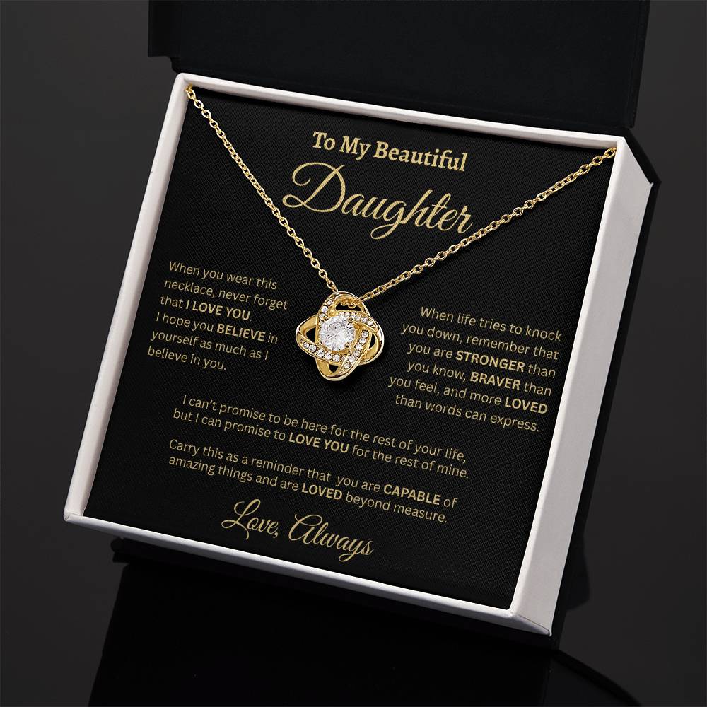 To My Daughter Believe In Yourself Necklace Gift