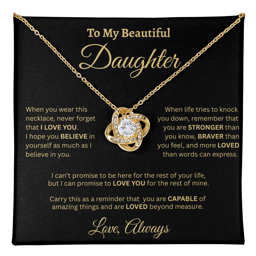 To My Daughter Believe In Yourself Necklace Gift